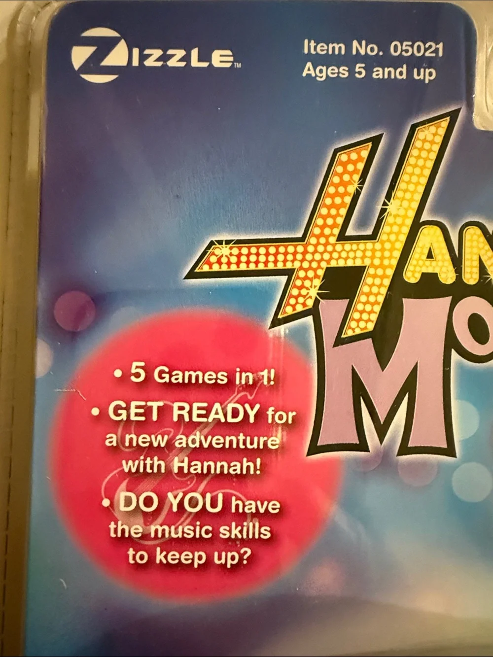 Hannah Montana Zizzle Electronic Handheld Game 2007 - 5 Games in 1 Disney #05021